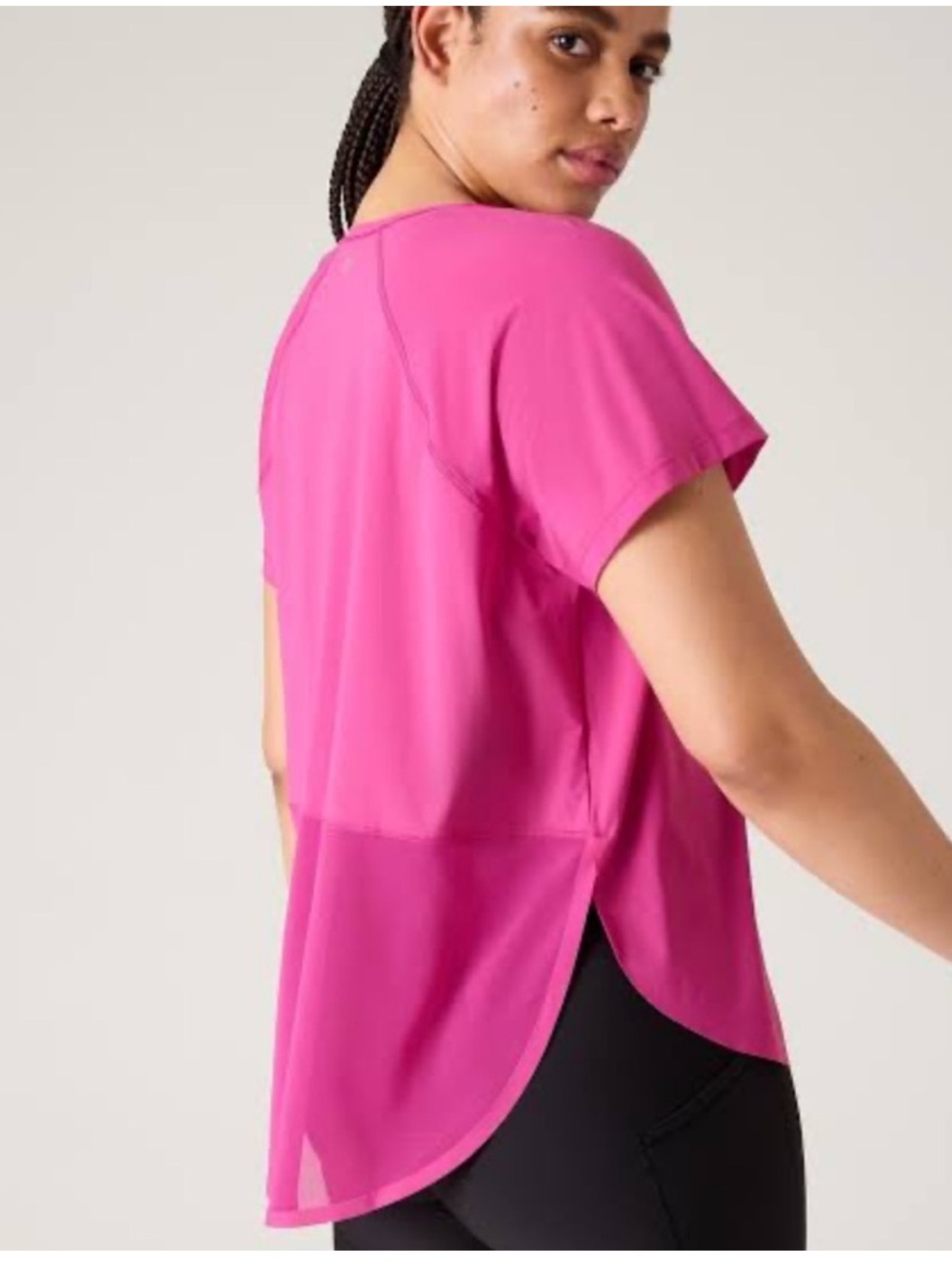 Athleta ultimate Mesh Tee - PINK